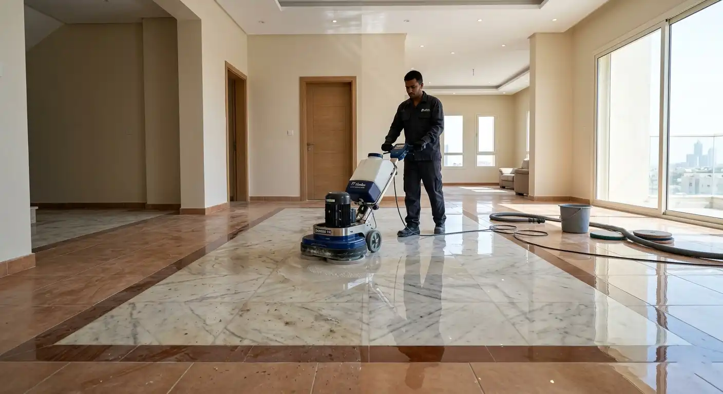 تنظيف وتلميع الأرضيات الرخامية والسيراميك في جدة – لمعة كلين