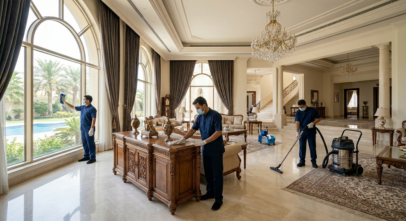 شركة تنظيف القصور والفلل باحترافية في الرياض